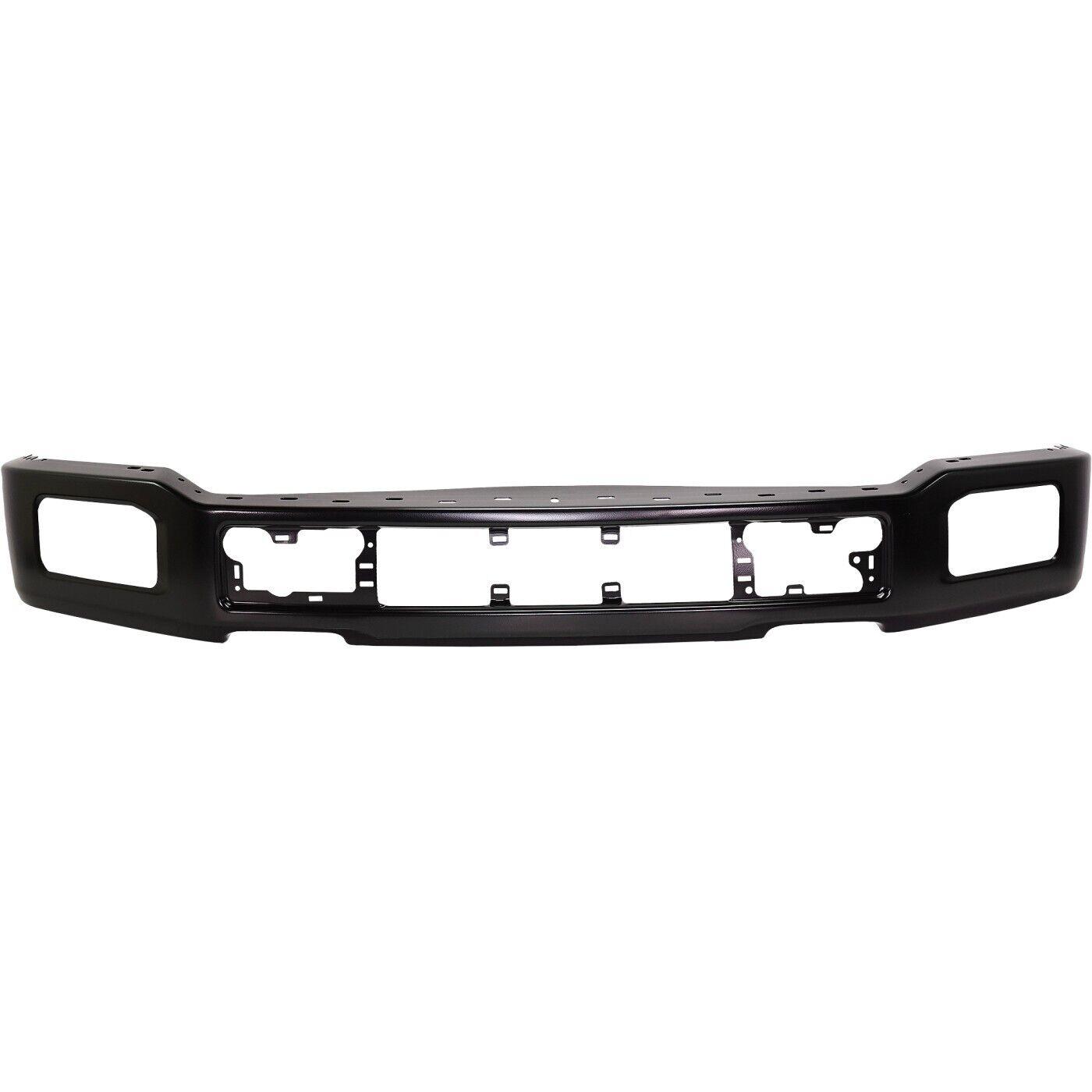 2018-2020 Ford F150 Front Bumper Face Bar Black With Fog Lamp , FO1002429. OEM-quality exterior component.