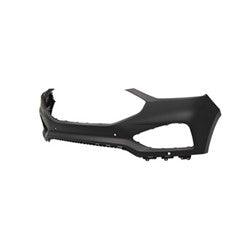 2019-2023 Ford Edge ST Front Upper Bumper Primed With 4 Sensor/Tow Hook , FO1014138. Installed view for reference.