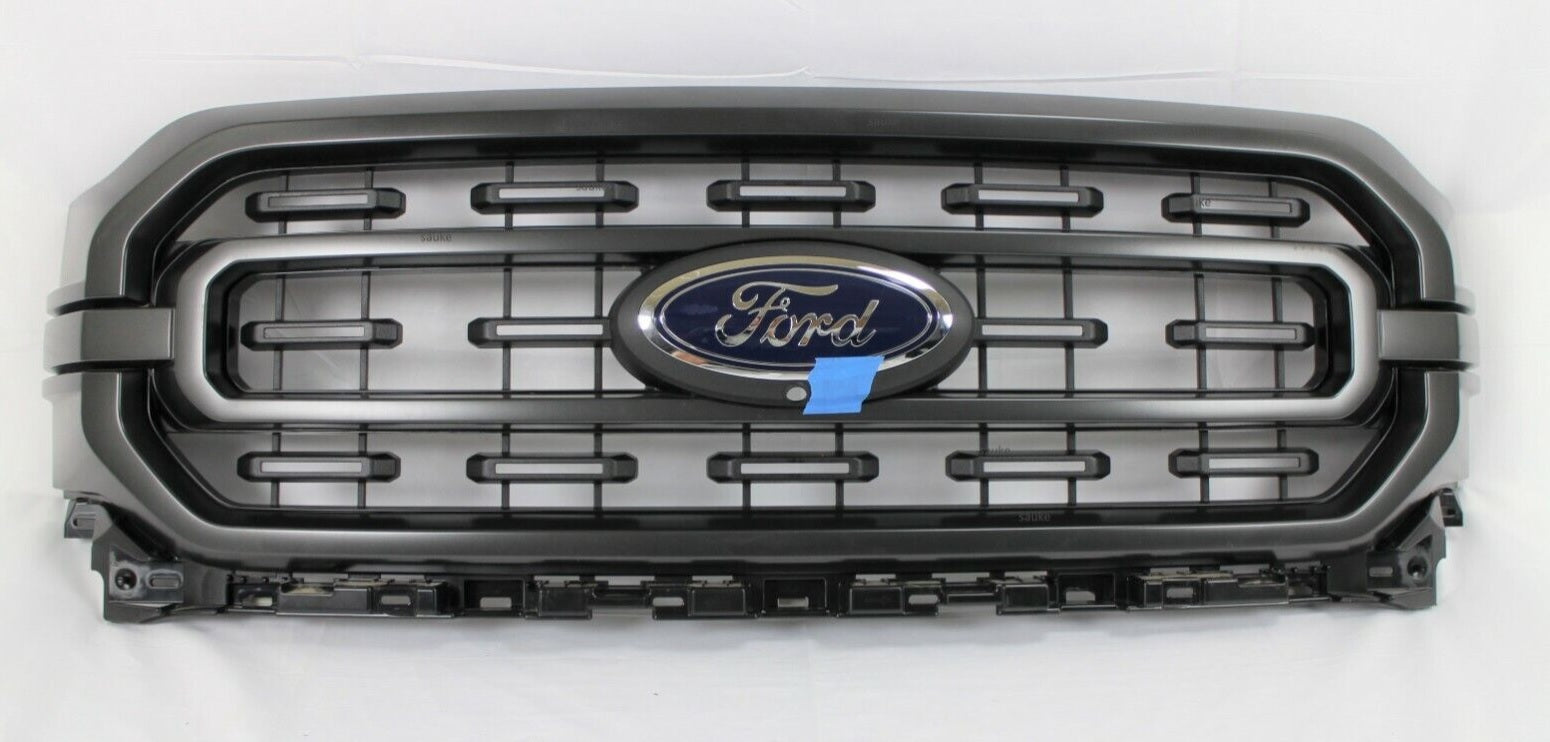 2021-2023 Ford F150 Police Responder Front Upper Bumper Primed With Absorber , FO1014146. Side view of the replacement part.