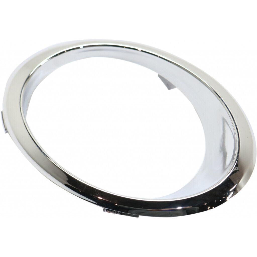 2013-2016 Ford Fusion Fog Lamp Trim Front Driver Side Chrome , FO1038131. Installed view for reference.
