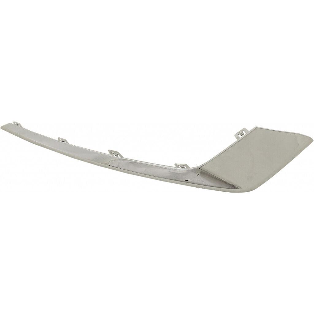 2017-2018 Ford Fusion Fog Lamp Trim Front Passenger Side Chrome , FO1039170. Side view of the replacement part.