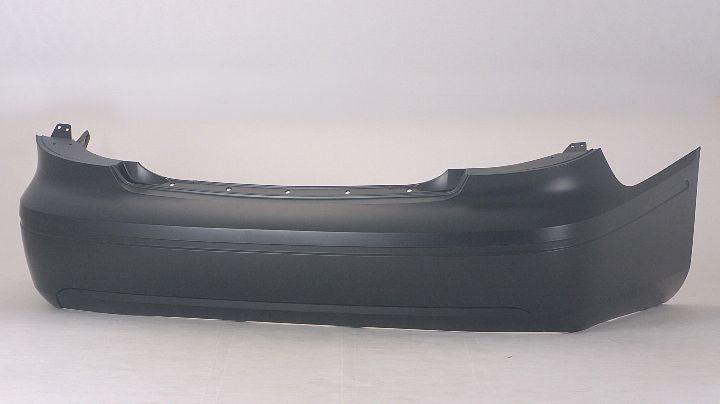 2004-2007 Ford Taurus Rear Bumper Primed , FO1100355. Side view of the replacement part.