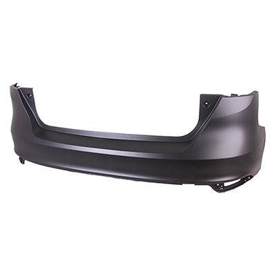 2015-2018 Ford Focus Rear Bumper Primed Without Sensor Hole Hb , FO1100712. Designed for OEM alignment.