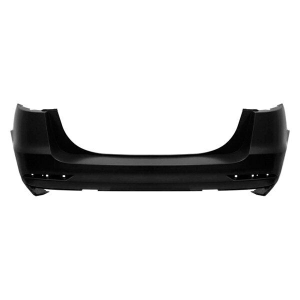 2019-2020 Ford Fusion Energi Rear Bumper Primed Without Sensor , FO1100755. Side view of the replacement part.