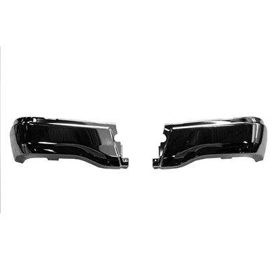 2019-2023 Ford Ranger Rear Bumper Face Bar Chrome Steel Without Sensor With 2Pc Driver Side Set , FO1102394. Durable and impact-resistant.