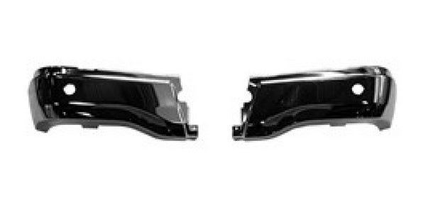 2019-2023 Ford Ranger Rear Bumper Face Bar Chrome Steel With Sensor With 2Pc Driver Side Set , FO1102395. Direct fit for easy installation.