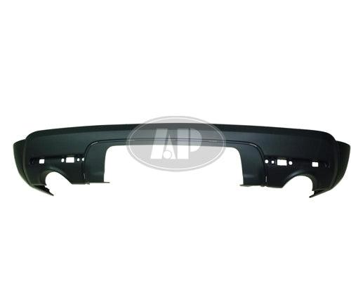 2011-2015 Ford Explorer Limited Rear Lower Bumper Textured With Tow Without Sensor , FO1115104. Side view of the replacement part.