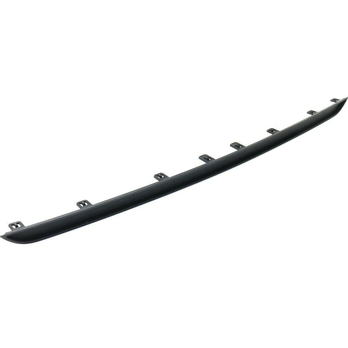 2013-2014 Ford Mustang Bumper Moulding Rear Base/Gt Models Without App Pkg , FO1144107. Side view of the replacement part.