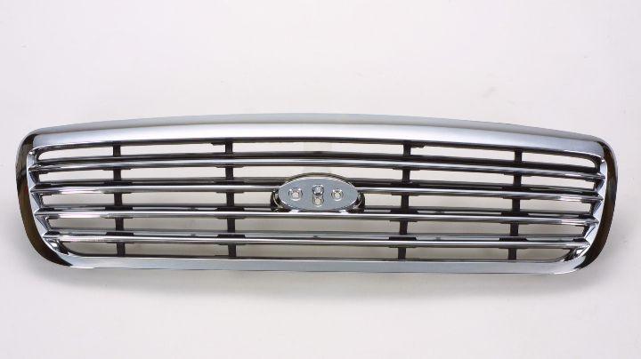 1998-2011 Ford Crown Victoria Grille Chrome/Black , FO1200346. Factory-style replacement part.