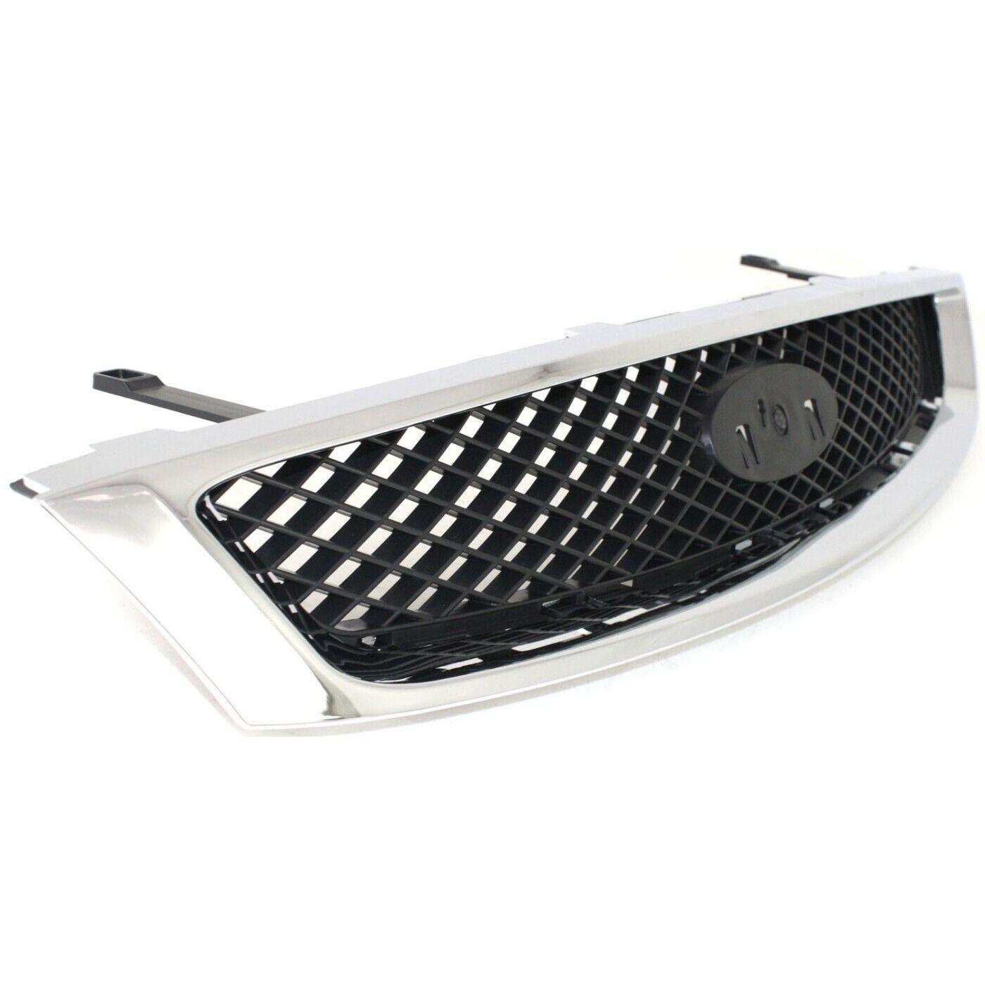 2005-2007 Ford Focus Grille Chrome/Black , FO1200430. High-strength and long-lasting.