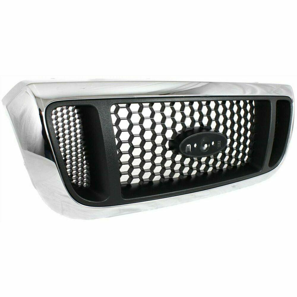 2004-2005 Ford Ranger Grille Chrome Gray 4Wd , FO1200453. OEM-style replacement.