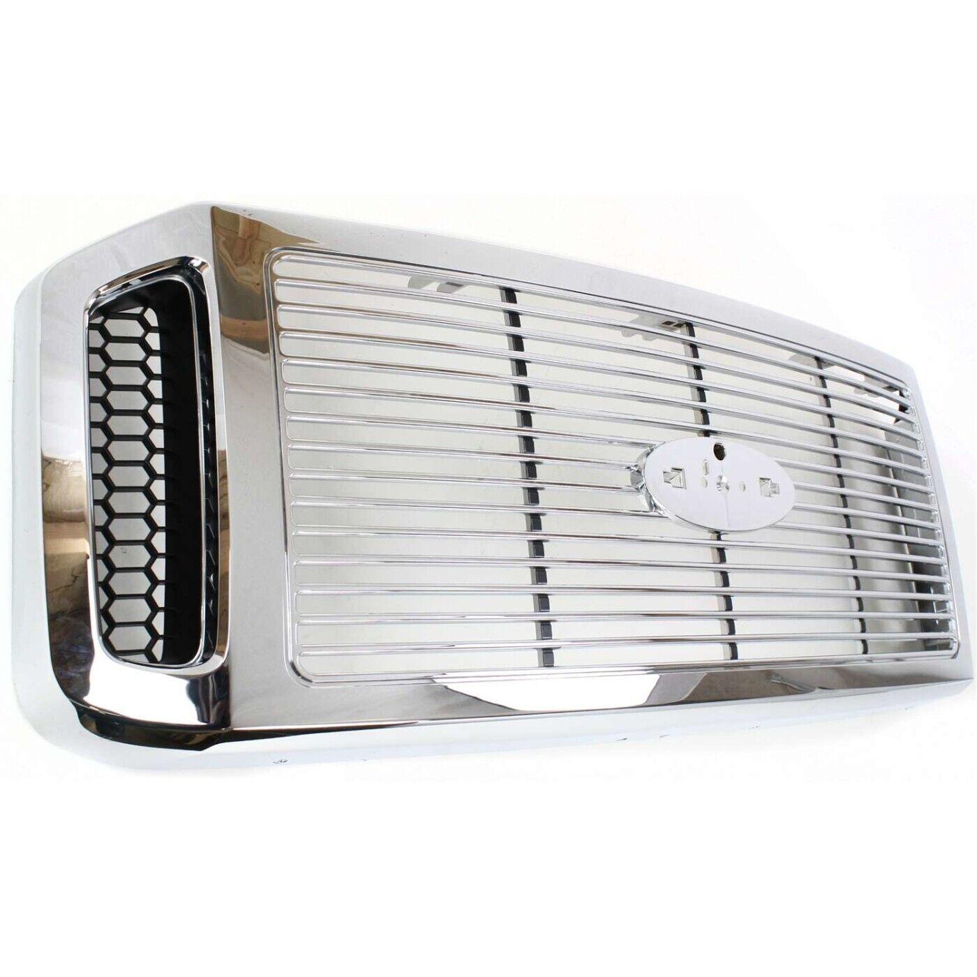 2005-2007 Ford F550 Superduty Grille Frame With Billet , FO1200459. Installed view for reference.