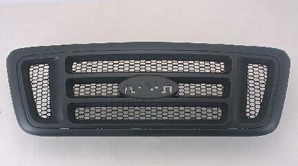 2005-2008 Ford F150 Grille Dark Gray With Frame/H-Bar Type With Black Honeycomb Xl Model , FO1200465. OEM-quality exterior component.