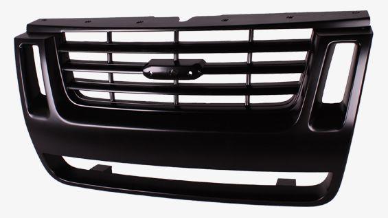 2007-2010 Ford Explorer Grille Black With Ironman Pkg With Sport , FO1200479. Durable and impact-resistant.