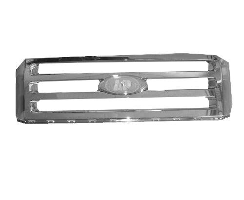 2007-2014 Ford Expedition Max Grille Chrome Xlt/Eddie Bauer , FO1200494. Durable and impact-resistant.