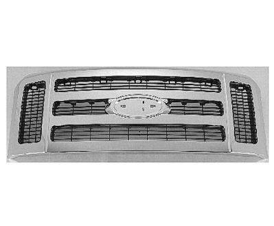 2008-2010 Ford F450 Superduty Grille , FO1200500. Side view of the replacement part.