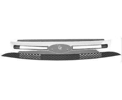2008-2011 Ford Focus Grille Chrome/Black , FO1200503. OEM-style replacement.