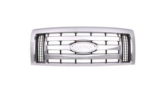 2009-2012 Ford F150 Grille Xlt Chrome Frame 3 Chrome Bars , FO1200511. OEM-quality exterior component.