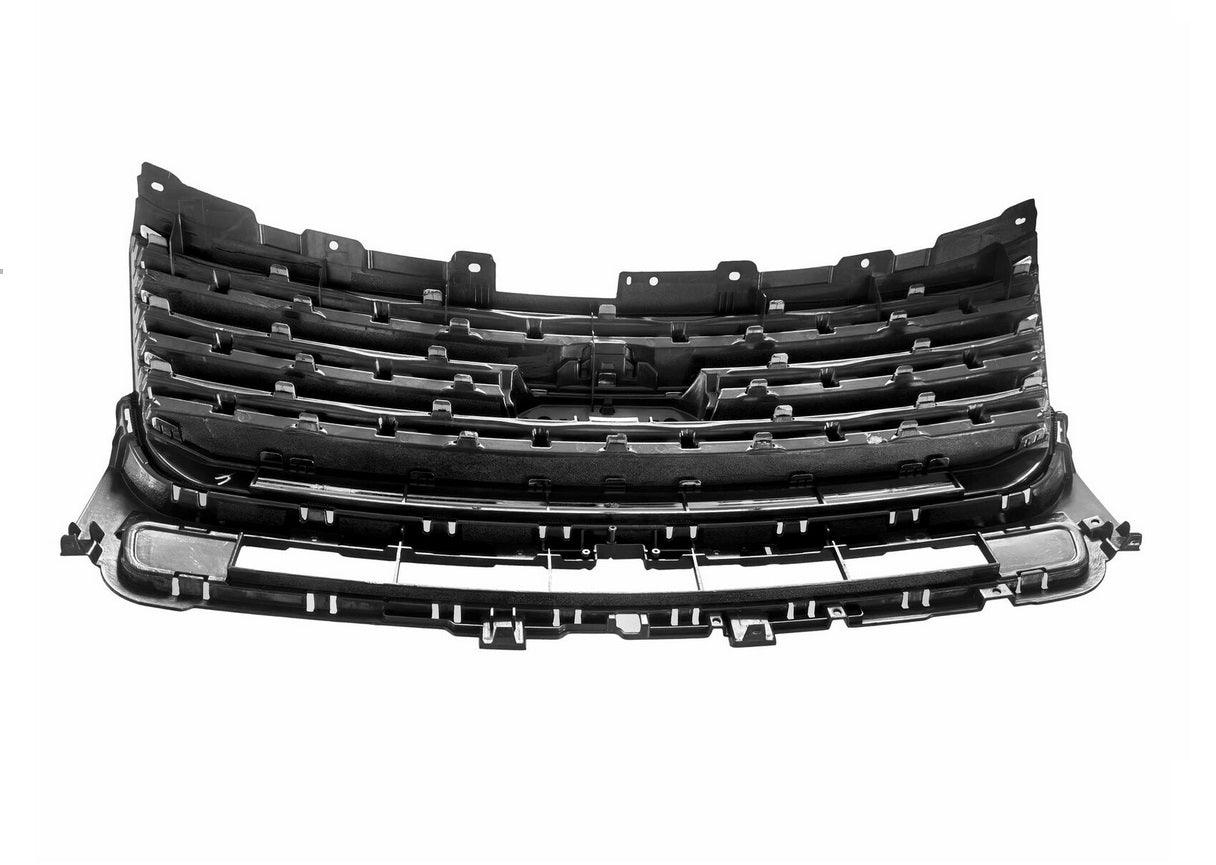 2016-2017 Ford Explorer Limited Grille Silver With Chrome Base/Ltd/Xlt Model , FO1200579. Factory-style replacement part.