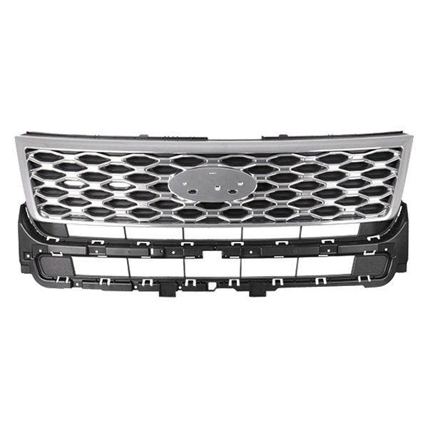 2016-2017 Ford Explorer Grille Satin Chrome , FO1200617. Tested for reliable performance.