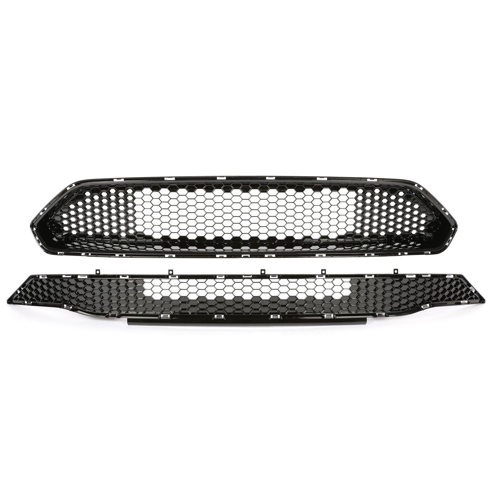 2018-2023 Ford Mustang GT Grille Front Ptd Black Honeycomb Without Logo , FO1200621. Professional-grade auto body part.