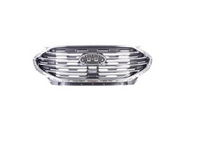 2019-2023 Ford Edge Grille Front Chrome Bar Style Without Camera , FO1200644. Side view of the replacement part.