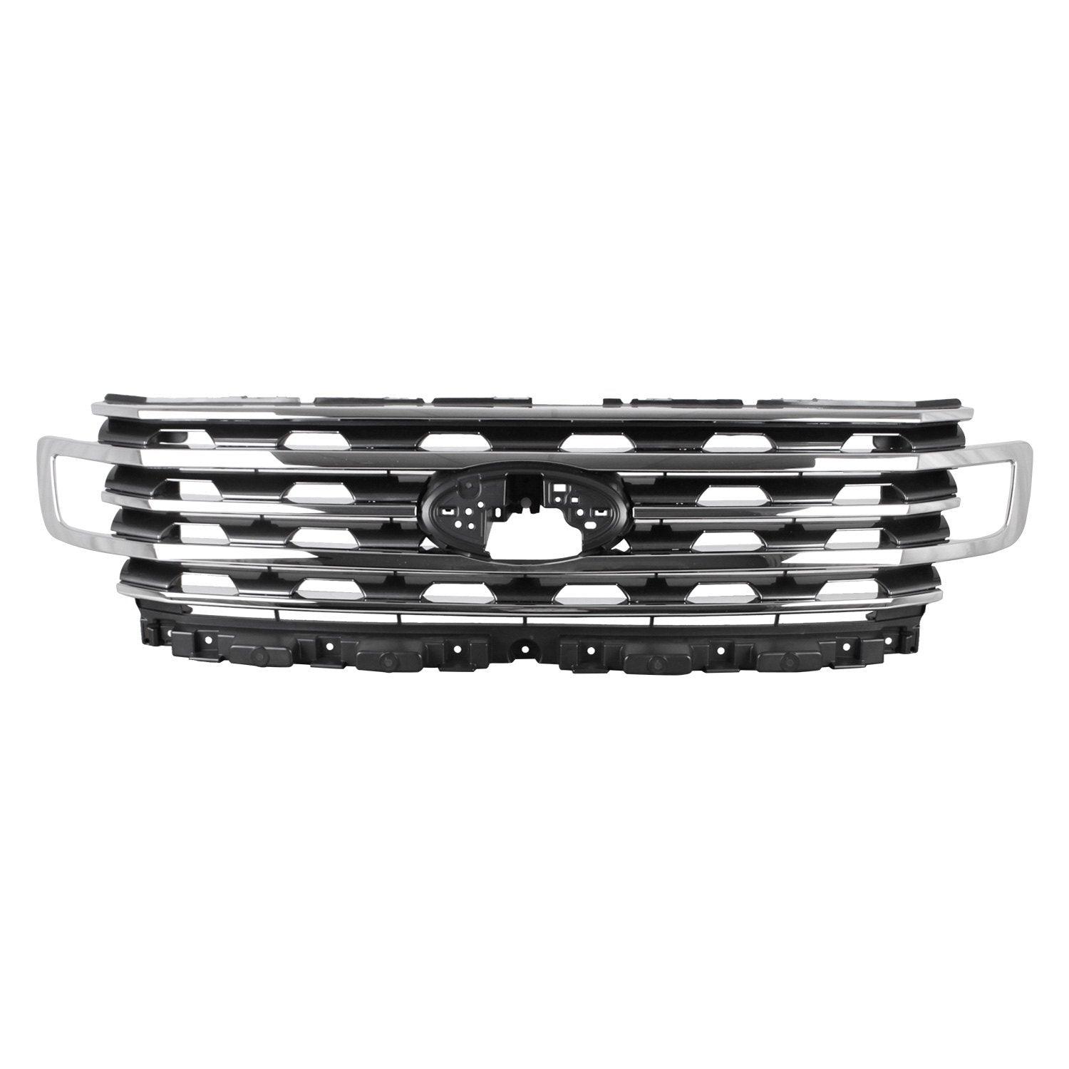 2018-2019 Ford Expedition Grille Assy Chrome/Matte Black Without Camera , FO1200647. Precision fitment for collision repair.