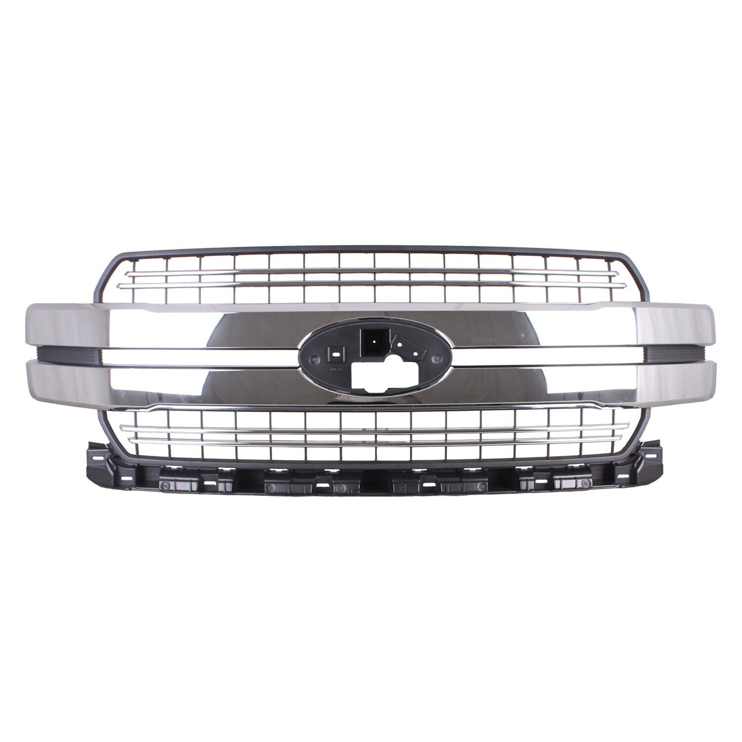 2018-2020 Ford F150 Grille Front With 2 Chrome Accent Bars , FO1200654. High-strength and long-lasting.