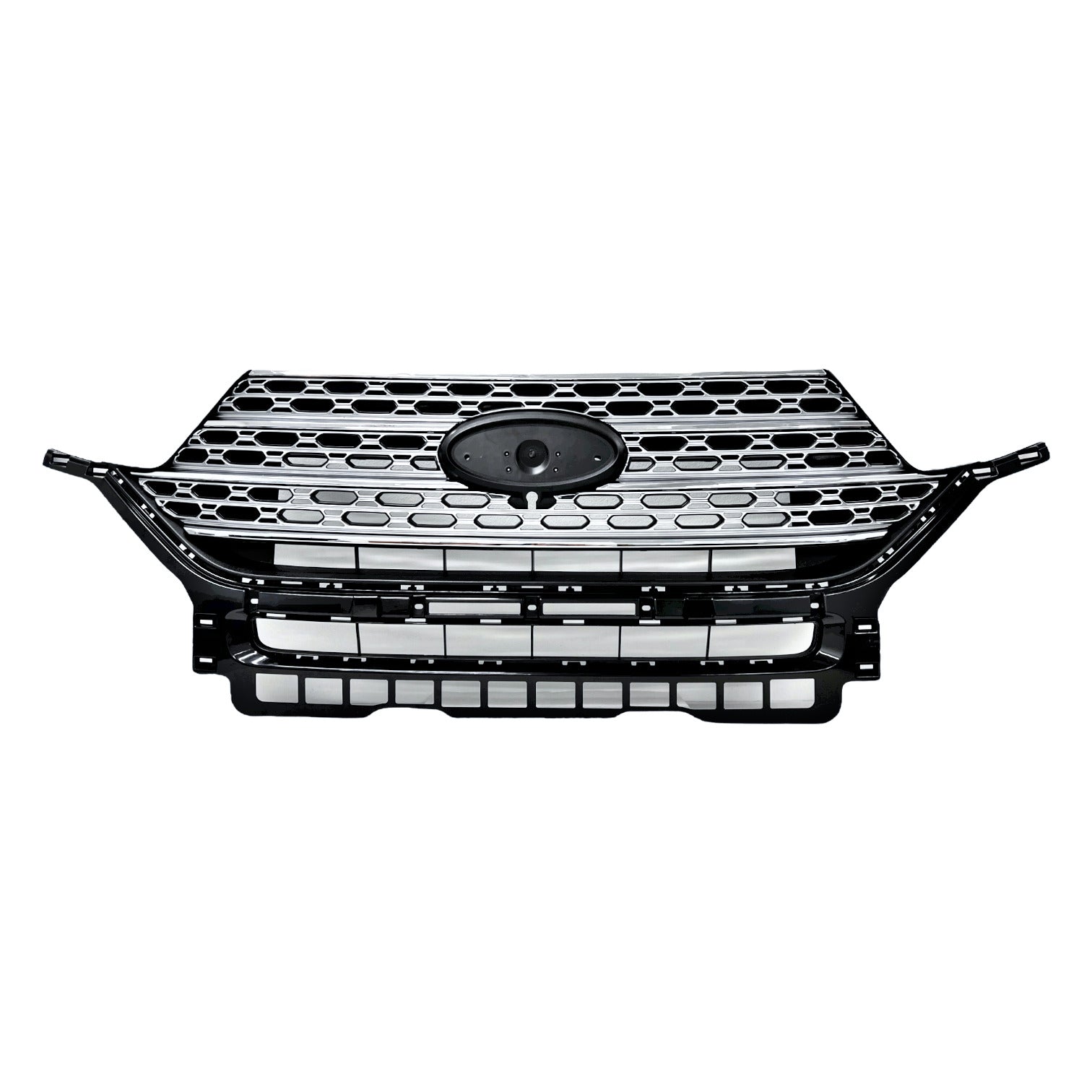 2020-2023 Ford Explorer Limited Grille Front Ptd Silver With Chrome Molding , FO1200656. High-quality aftermarket part.