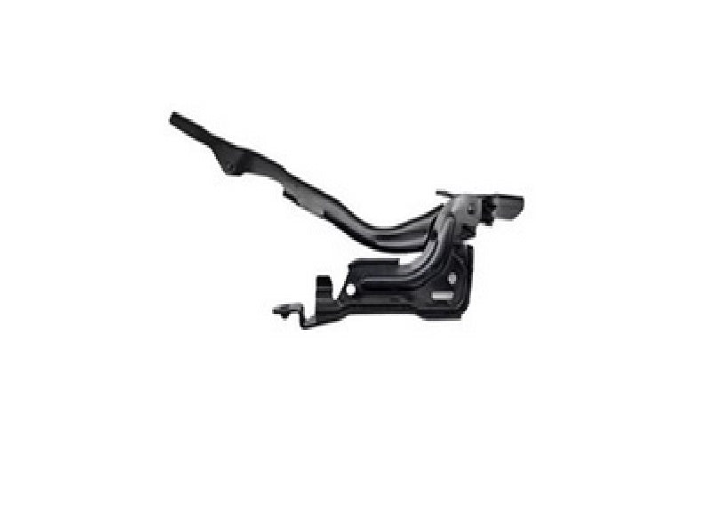 2021-2023 Ford F150 Hood Hinge Driver Side Black Steel , FO1236218. Angle view for visual reference.