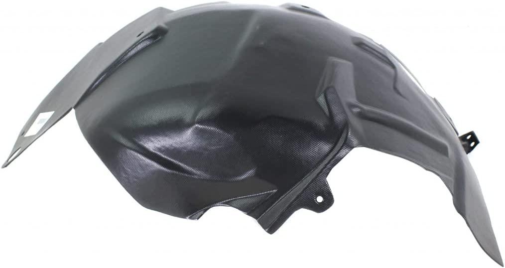 2010-2014 Ford Mustang GT Fender Liner Driver Side (Front Section) , FO1248141. Side view of the replacement part.