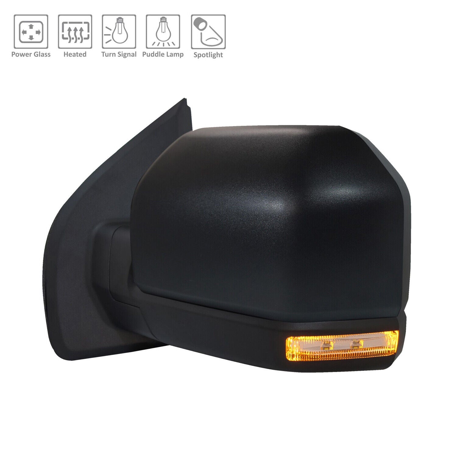 2019-2020 Ford F150 Mirror Driver Side Power , FO1320655. Durable and impact-resistant.