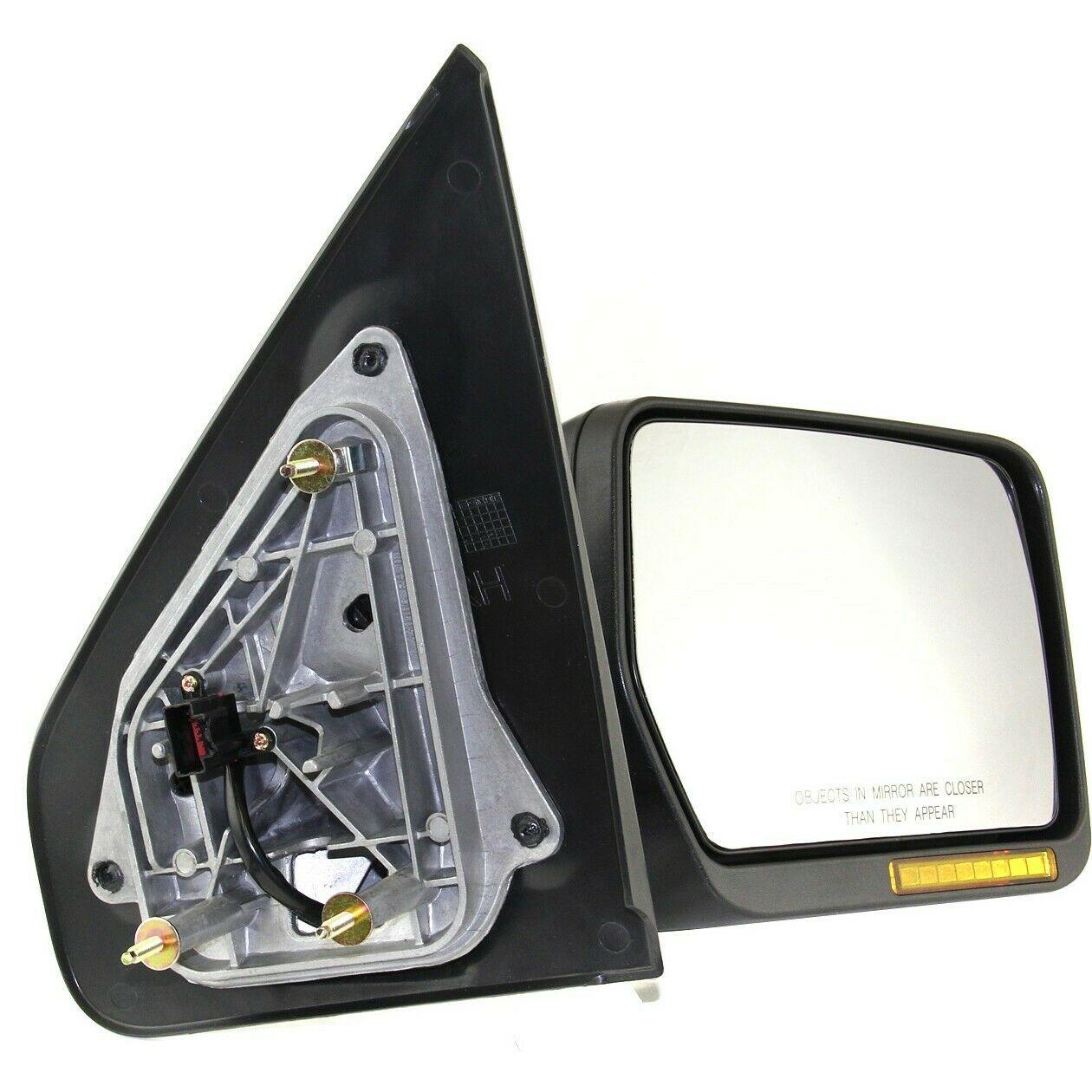 2004-2006 Ford F150 Mirror Passenger Side Power , FO1321242. Side view of the replacement part.