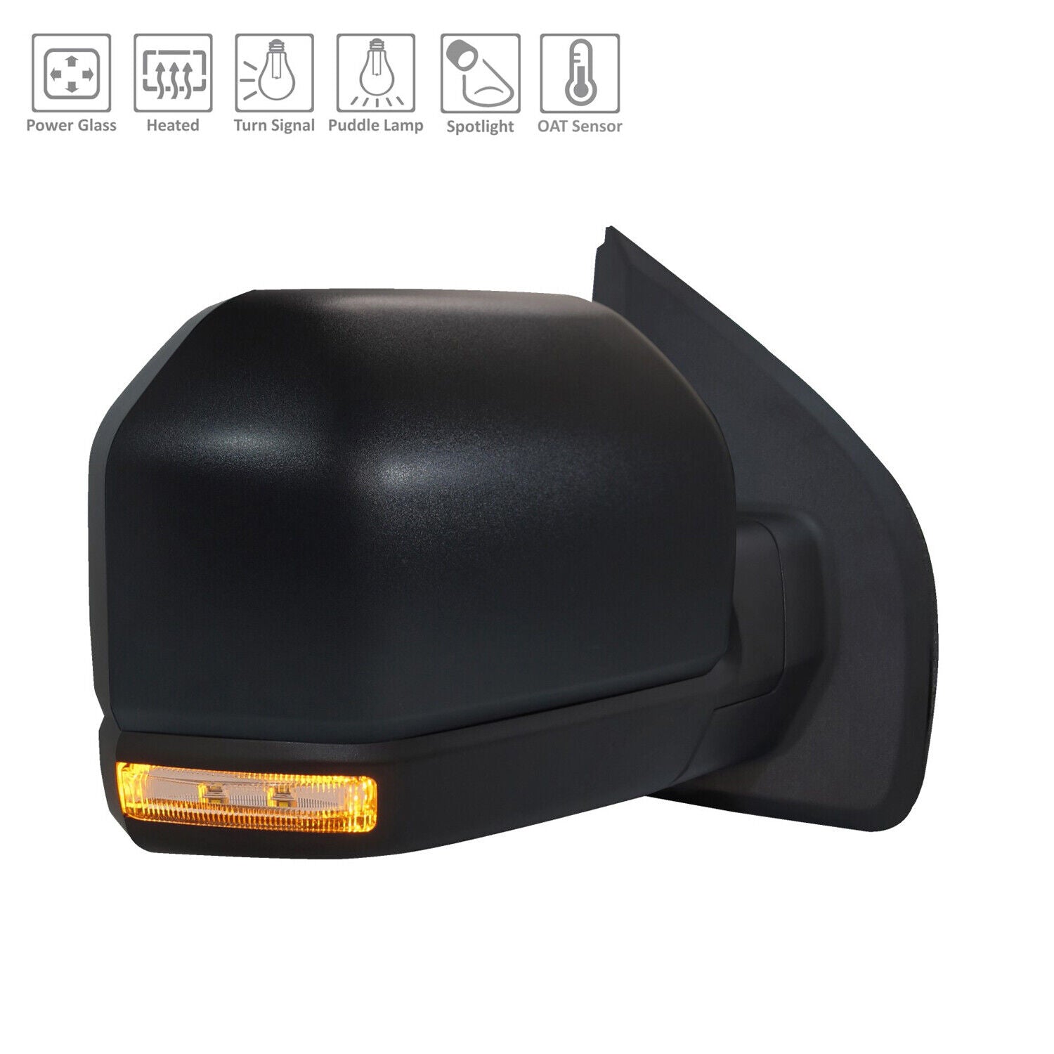 2019-2020 Ford F150 Mirror Passenger Side Power , FO1321655. Professional-grade auto body part.