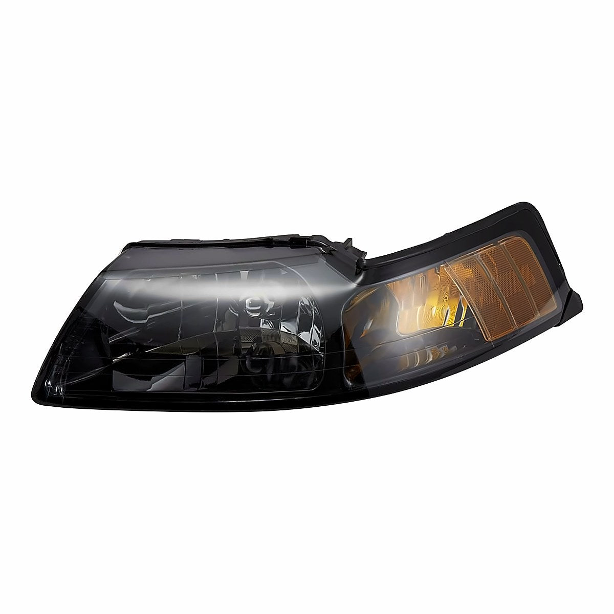 2001-2004 Ford Mustang Cobra Driver Side Head Lamp, fo2502177. Front view.