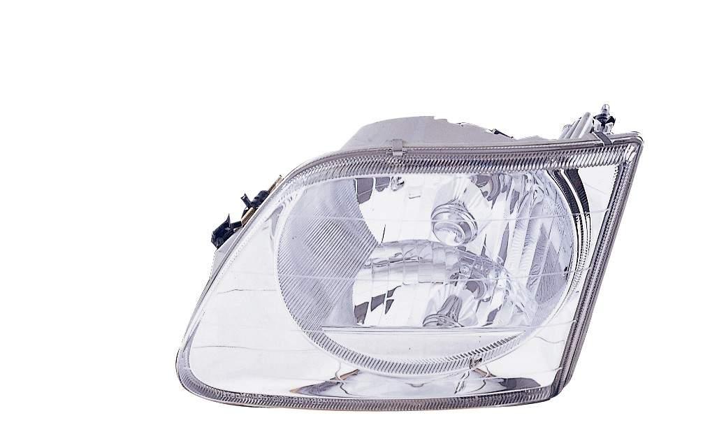 2001-2003 Ford F150 Head Lamp Driver Side Without Bracket , FO2502182. Designed for OEM alignment.