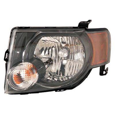 2009-2012 Ford Escape Head Lamp Driver Side With Appearance Pkg With Dark Bezel , FO2502278. Angle view for visual reference.