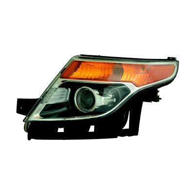 2011-2015 Ford Explorer Limited Head Lamp Driver Side , FO2502301. Durable and impact-resistant.