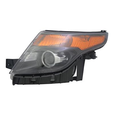 2013-2015 Ford Explorer Sport Head Lamp Driver Side Sport Model , FO2502313. Angle view for visual reference.
