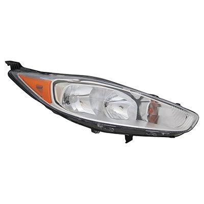 2014-2019 Ford Fiesta Sedan Head Lamp Passenger Side Halogen Titanium Model , FO2503325. Precision fitment for collision repair.