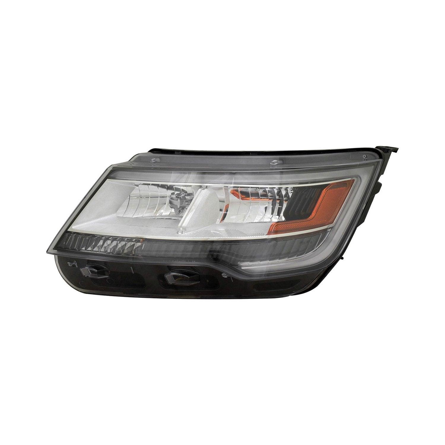 2016-2018 Ford Explorer Head Lamp Driver Side Hid Base Model , FO2518129. Angle view for visual reference.