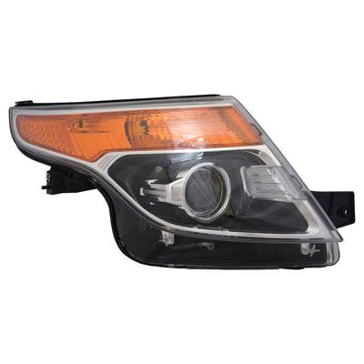 2011-2015 Ford Explorer Head Lamp Passenger Side With Hid , FO2519127. High-quality aftermarket part.