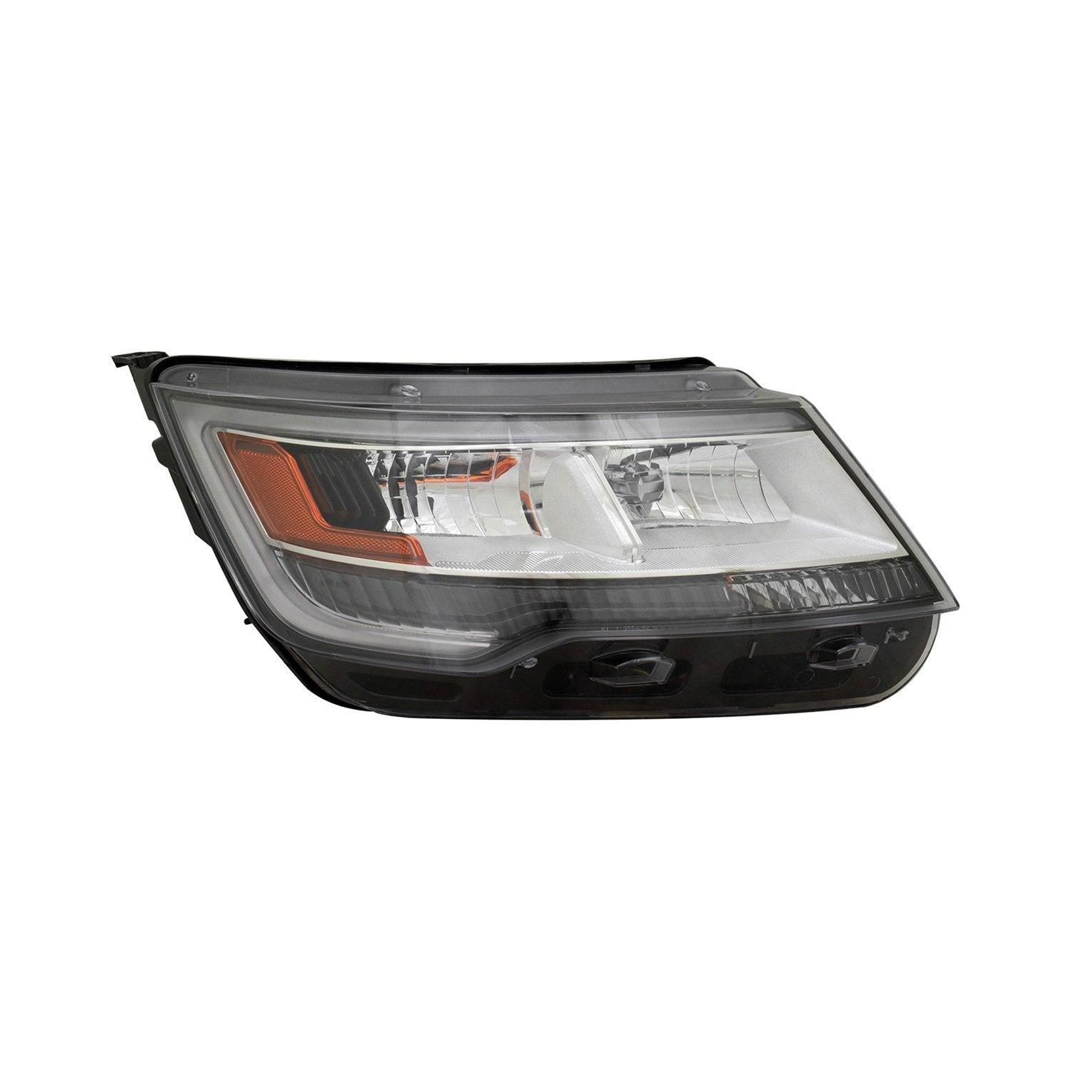 2016-2018 Ford Explorer Head Lamp Passenger Side Hid Base Model , FO2519129. Factory-style replacement part.