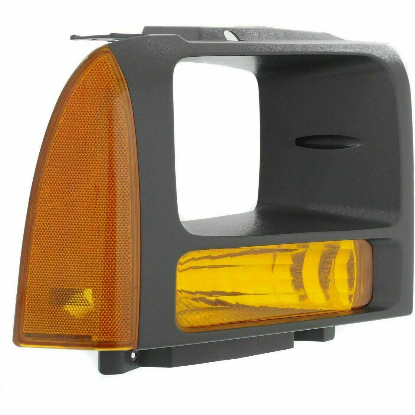 2006-2007 Ford F250 Signal Lamp Front Passenger Side With Black Trim Ring , FO2527104. Precision fitment for collision repair.
