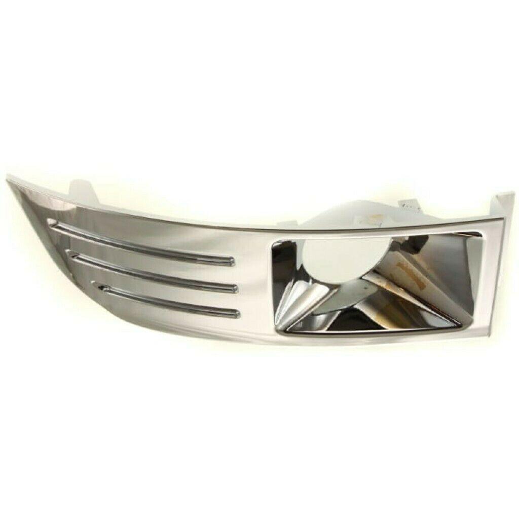 2009-2012 Ford Flex Fog Lamp Bezel Front Passenger Side Chrome , FO2599105. Factory-style replacement part.