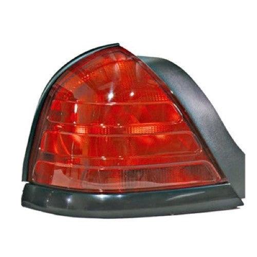 2000-2011 Ford Crown Victoria Tail Lamp Driver Side (Black Moulding-2 Bulb-Red) , FO2800160. Professional-grade auto body part.
