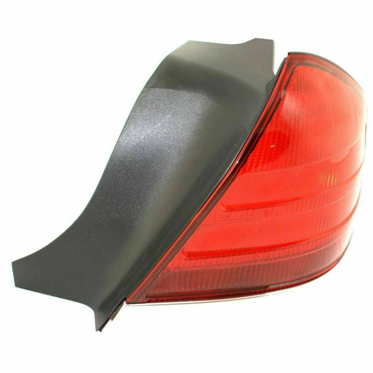1999-2002 Ford Crown Victoria Tail Lamp Passenger Side (Chrome Moulding-2 Bulb-Red) , FO2801176. Factory-style replacement part.