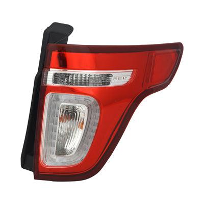 2011-2015 Ford Explorer Tail Lamp Passenger Side Red Lens With Led , FO2801226. Exact fit for vehicle restoration.