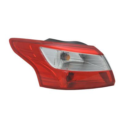 2012-2014 Ford Focus Tail Lamp Driver Side Sdn , FO2818151. Installed view for reference.
