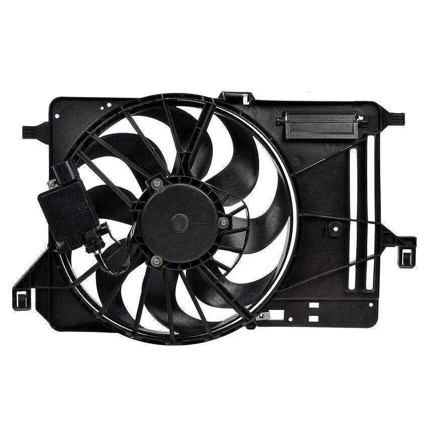 2015-2018 Ford Focus Radiator Fan Assy , FO3115209. Side view of the replacement part.